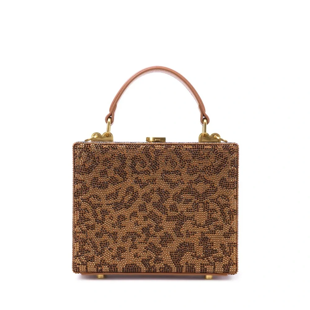 NEW BRANDON BLACKWOOD KENDRICK TRUNK IN CRYSTAL LEOPARD - Picture 2 of 16
